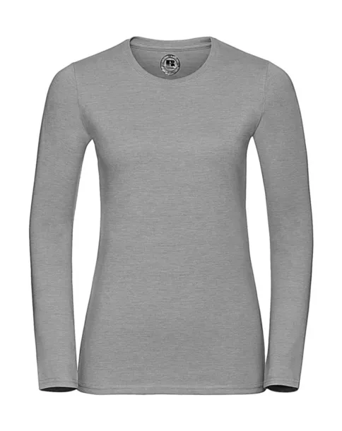  Ladies Long Sleeve HD T - Russell  Silver Marl