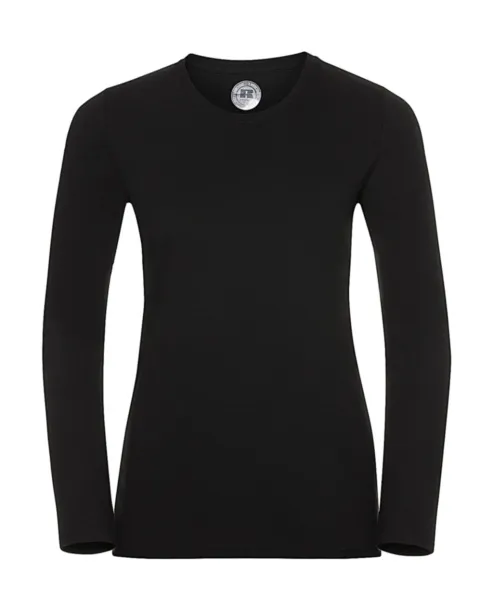  Ladies Long Sleeve HD T - Russell  Black