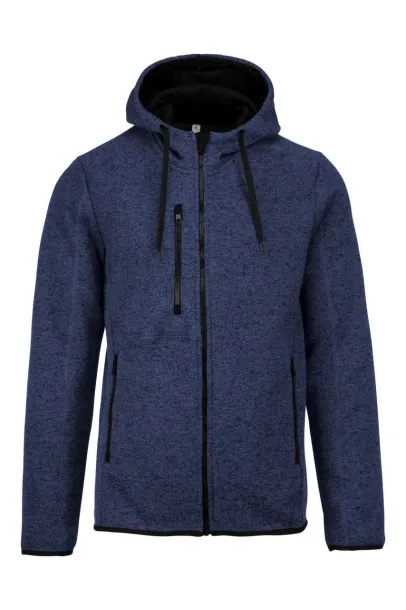  MEN'S HEATHER HOODED JACKET - Proact Navy Melange