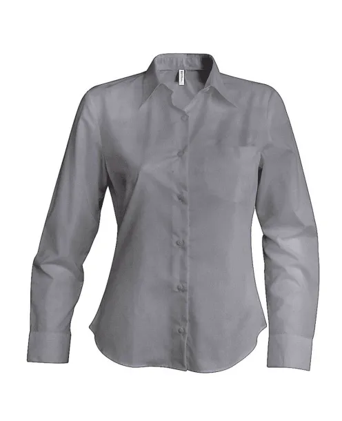  LADIES' LONG-SLEEVED OXFORD SHIRT - Kariban Oxford Silver