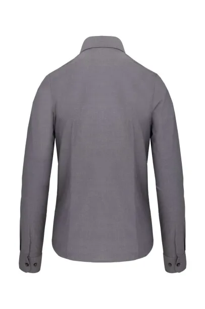  LADIES' LONG-SLEEVED OXFORD SHIRT - Kariban Oxford Silver