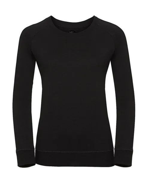  Ladies HD Raglan Sweat - Russell  Black