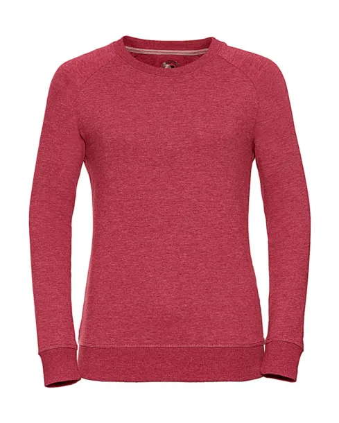  Ženski raglan pulover, 255 g/m² - Russell  Red Marl