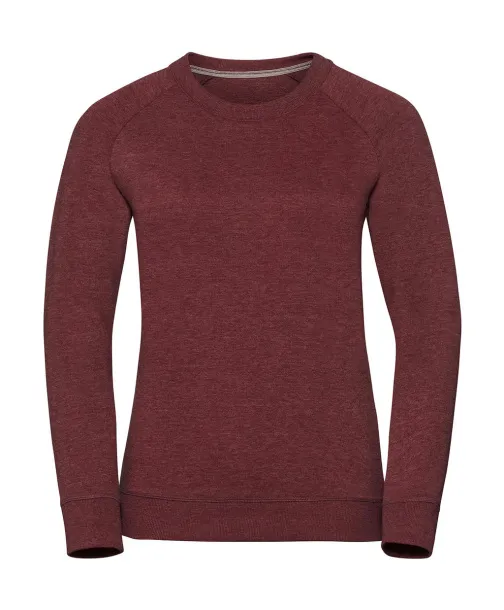  Ženski raglan pulover, 255 g/m² - Russell  Maroon Marl