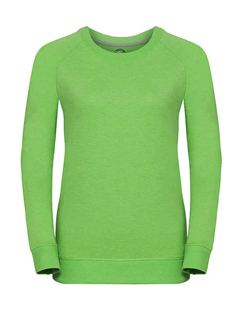  Ženski raglan pulover, 255 g/m² - Russell  Green Marl