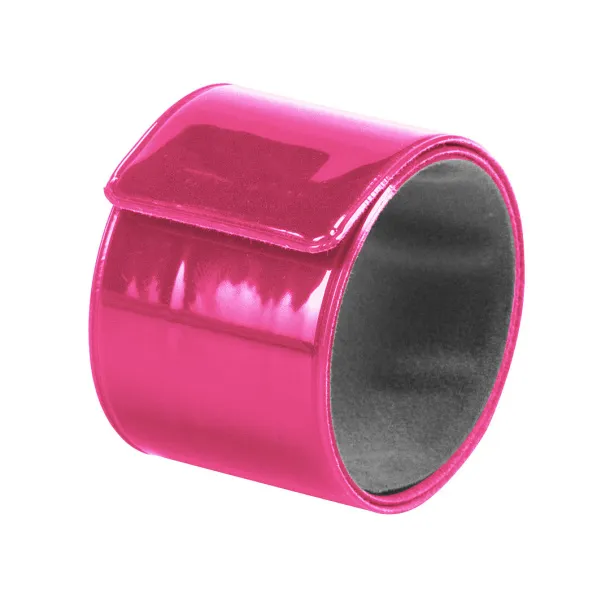 FUNPLASTIC flexible reflective wristband Neon roza