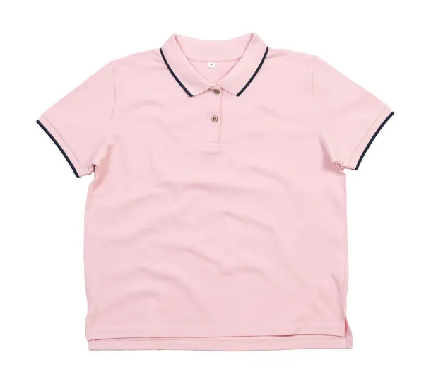  The Women’s Tipped Polo - Mantis Pink Navy