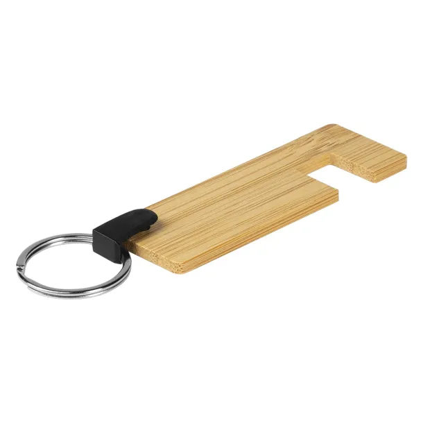 CLEF Bamboo key holder with mobile phone holder Cream Bež