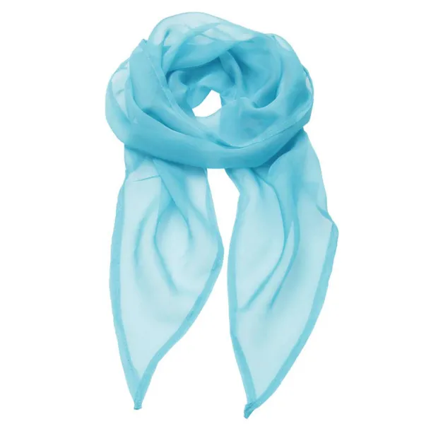  'COLOURS COLLECTION' PLAIN CHIFFON SCARF - Premier Turquoise