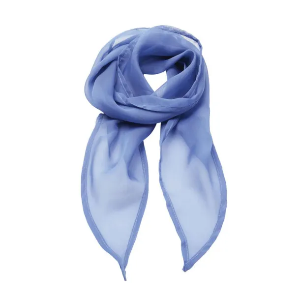  'COLOURS COLLECTION' PLAIN CHIFFON SCARF - Premier Mid Blue