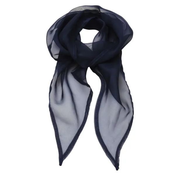  'COLOURS COLLECTION' PLAIN CHIFFON SCARF - Premier Navy