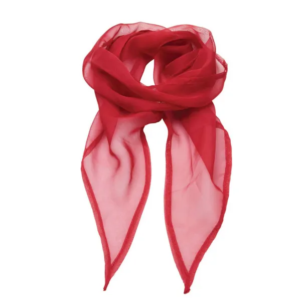  'COLOURS COLLECTION' PLAIN CHIFFON SCARF - Premier Red