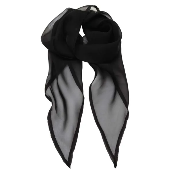  'COLOURS COLLECTION' PLAIN CHIFFON SCARF - Premier Black