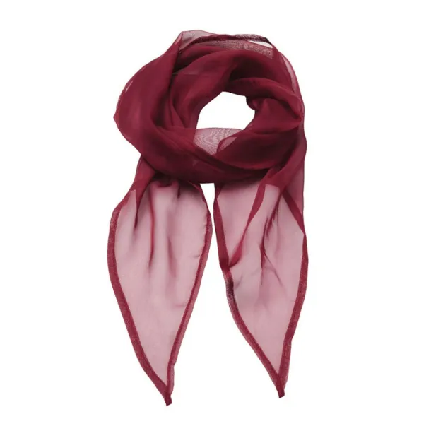  'COLOURS COLLECTION' PLAIN CHIFFON SCARF - Premier Burgundy