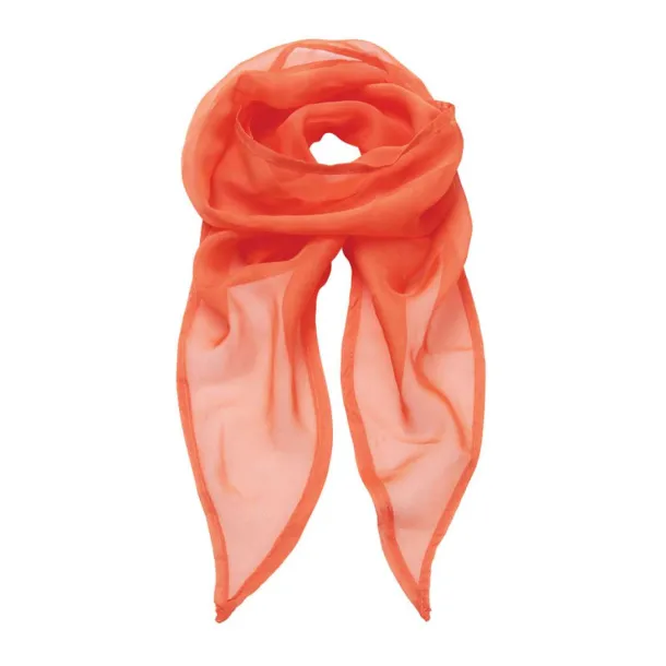  'COLOURS COLLECTION' PLAIN CHIFFON SCARF - Premier Orange