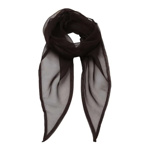  'COLOURS COLLECTION' PLAIN CHIFFON SCARF - Premier Brown