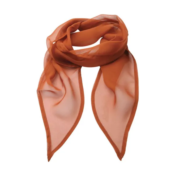  'COLOURS COLLECTION' PLAIN CHIFFON SCARF - Premier Chestnut