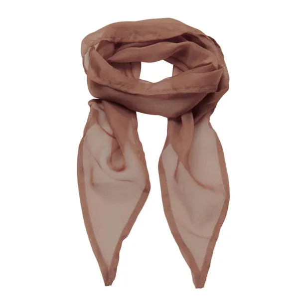  'COLOURS COLLECTION' PLAIN CHIFFON SCARF - Premier Mocha