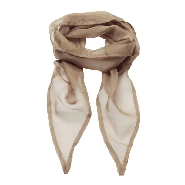  'COLOURS COLLECTION' PLAIN CHIFFON SCARF - Premier Khaki