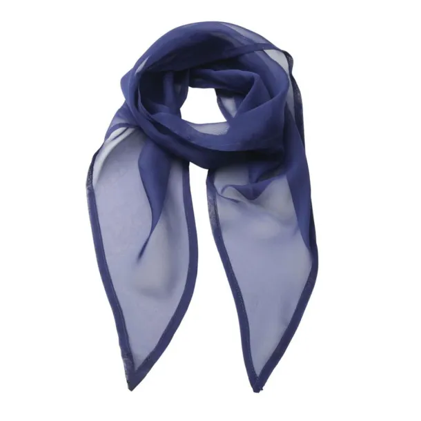  'COLOURS COLLECTION' PLAIN CHIFFON SCARF - Premier Marine Blue