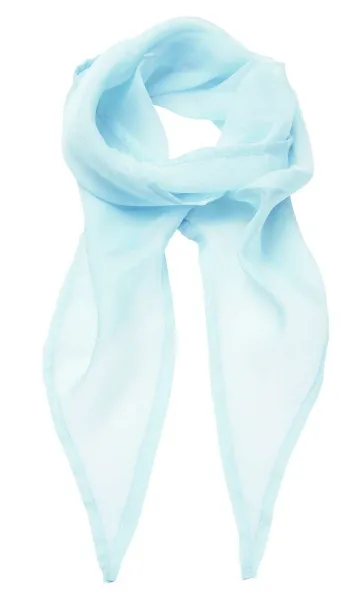  'COLOURS COLLECTION' PLAIN CHIFFON SCARF - Premier Light Blue