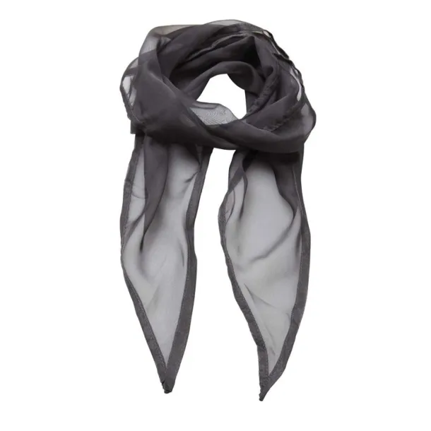  'COLOURS COLLECTION' PLAIN CHIFFON SCARF - Premier Tamno siva