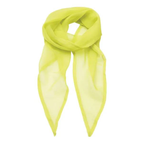  'COLOURS COLLECTION' PLAIN CHIFFON SCARF - Premier Lime