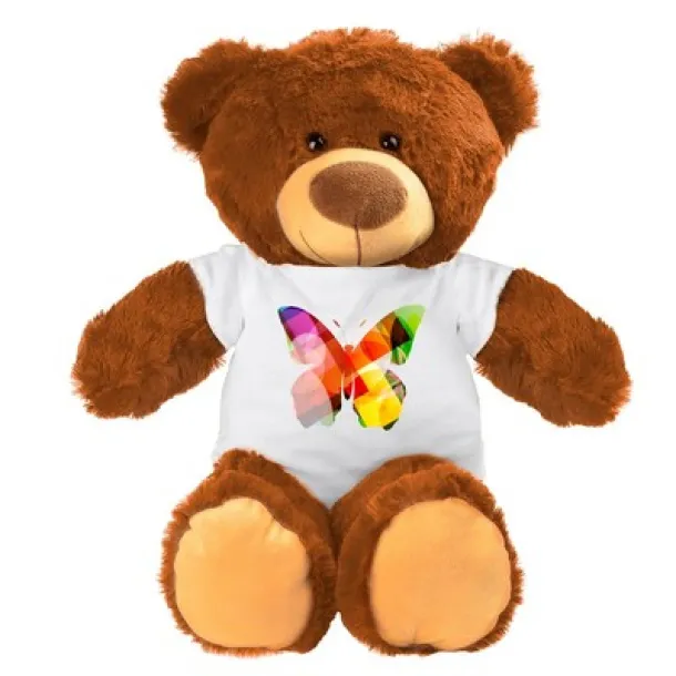 Bernie Brown Plush teddy bear orange