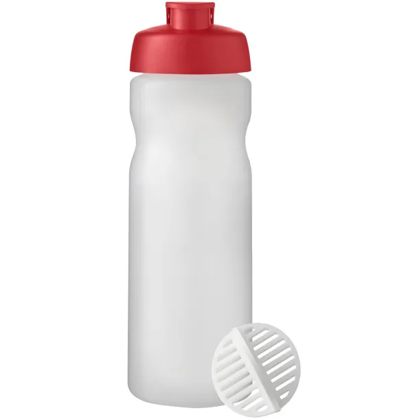 Baseline Plus 650 ml shaker bottle Red Frosted Clear