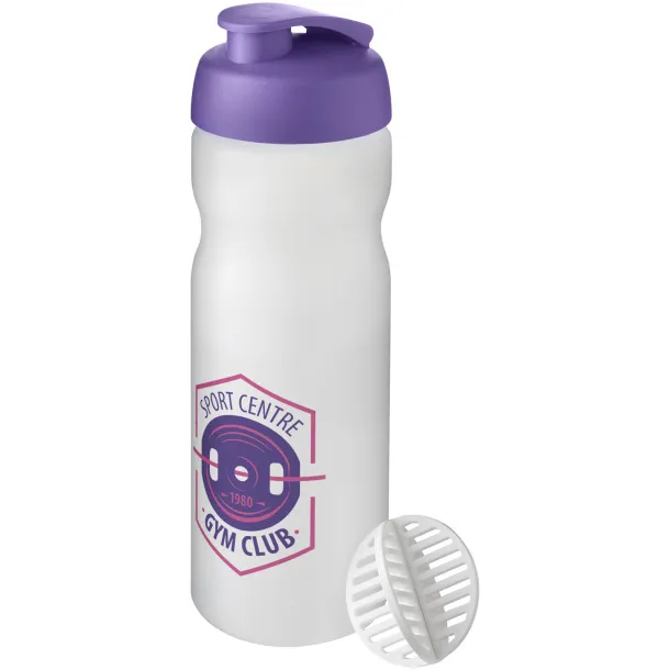 Baseline Plus 650 ml shaker bottle Purple Frosted Clear