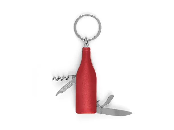 BOTELLA key holder - multifunctional knife Red