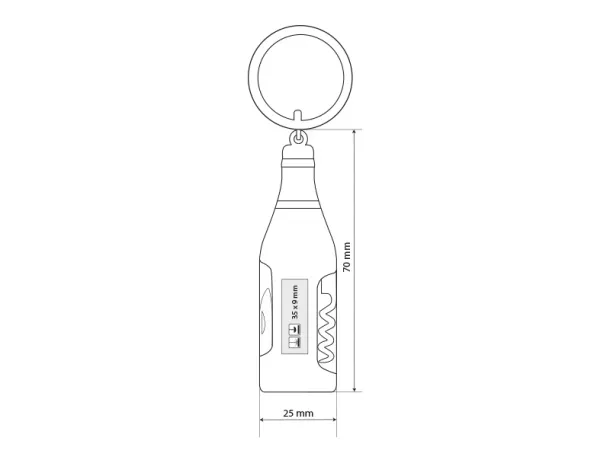 BOTELLA Multifunctional knife - key holder Crvena