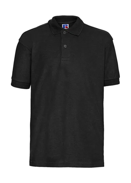  Kids' Hardwearing Polycotton Polo - Russell  Black