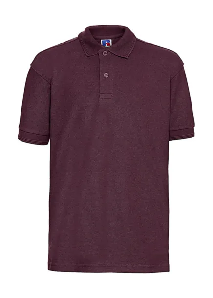  Kids' Hardwearing Polycotton Polo - Russell  Burgundy