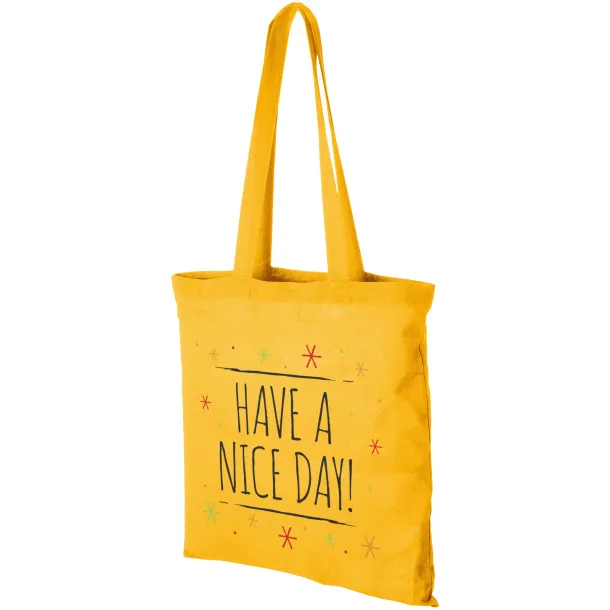 Madras 140 g/m² cotton tote bag - Unbranded Yellow