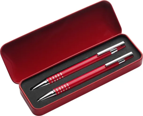  YOLANDA Aluminium writing set red