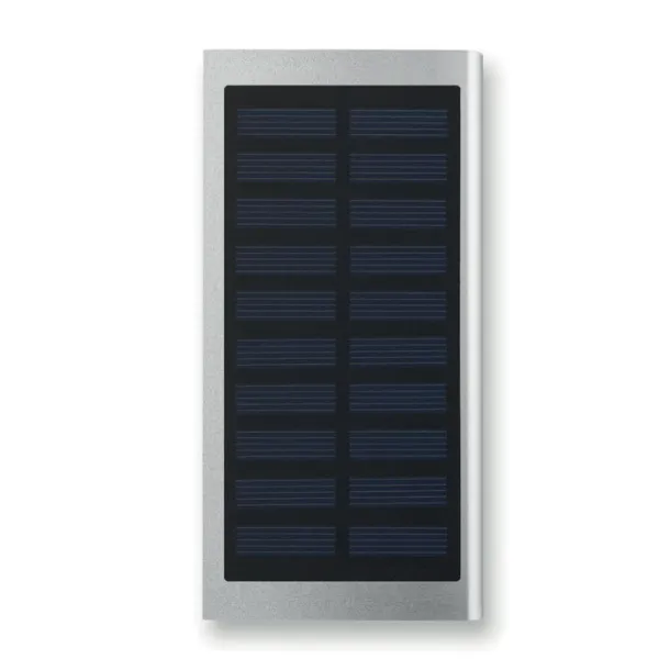 SOLAR POWERFLAT Solar power bank 8000 mAh Matt Silver