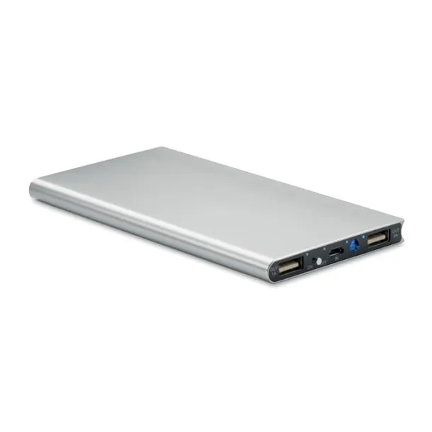 SOLAR POWERFLAT Solar power bank 8000 mAh Matt Silver