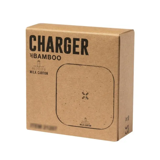  Wireless charger 15W made from recycled milk cartons white