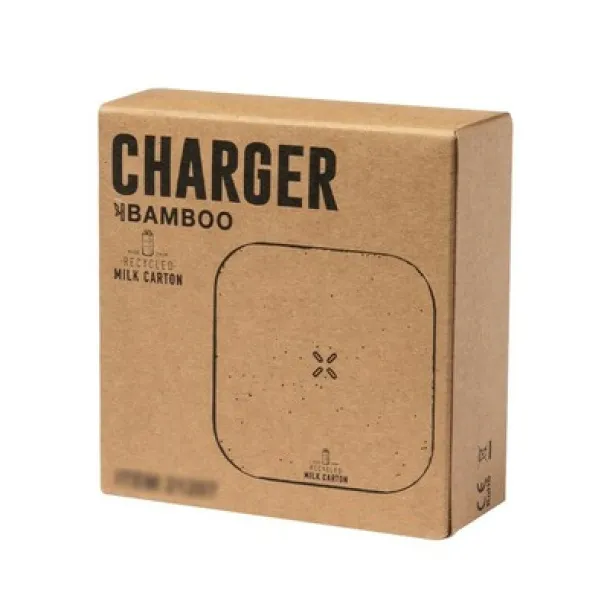  Wireless charger 15W made from recycled milk cartons white