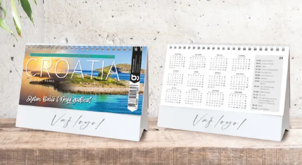  "NACIONALNI PARKOVI HRVATSKE" 13 sheets, format: 20,5x14,5 cm, desk calendar, envelope, P/50 Color