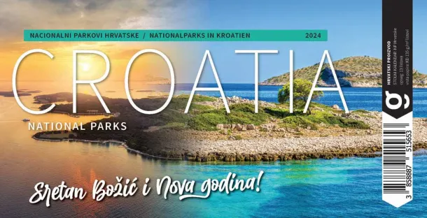  "NACIONALNI PARKOVI HRVATSKE" 13 sheets, format: 20,5x14,5 cm, desk calendar, envelope, P/50 Color