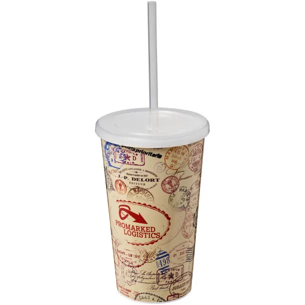 Brite-Americano® 350 ml double-walled stadium cup - Unbranded White