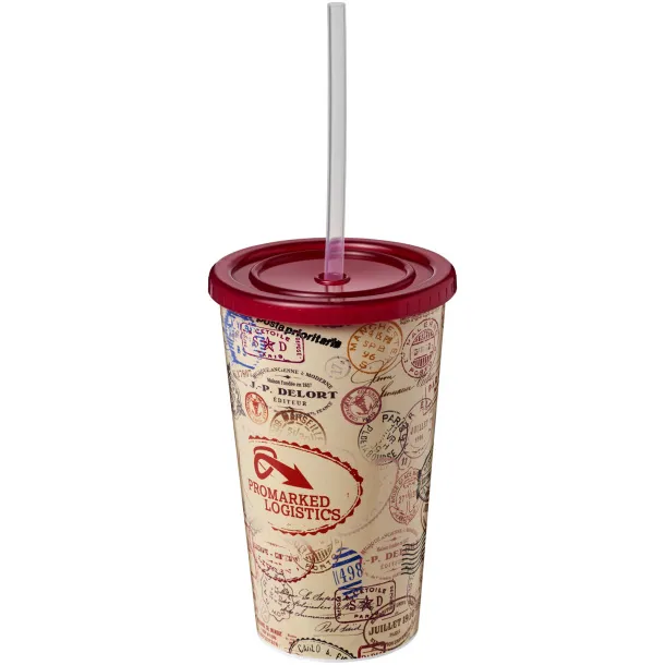 Brite-Americano® 350 ml double-walled stadium cup - Unbranded Magenta