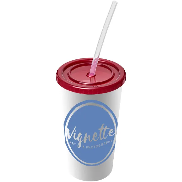 Brite-Americano® 350 ml double-walled stadium cup - Unbranded Magenta