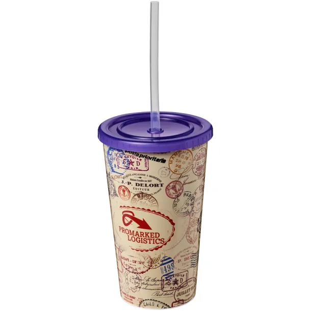 Brite-Americano® 350 ml double-walled stadium cup - Unbranded Purple