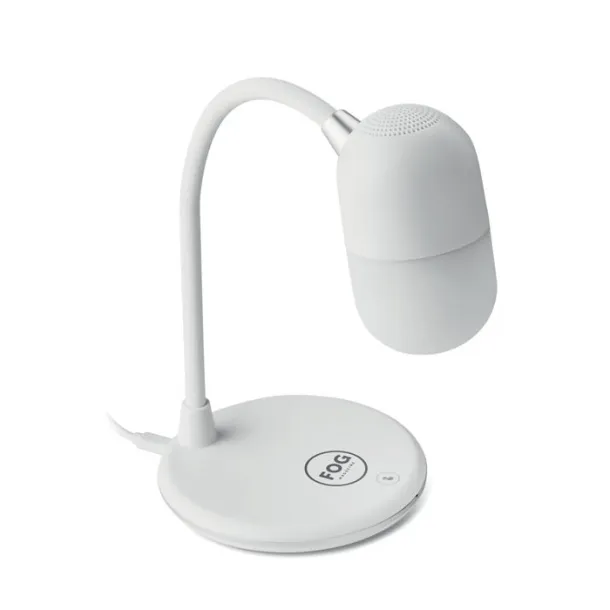 CAPUSLA Wireless charging lamp speaker White