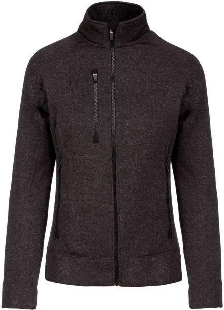  LADIES' FULL ZIP HEATHER JACKET - Kariban Dark Grey Melange