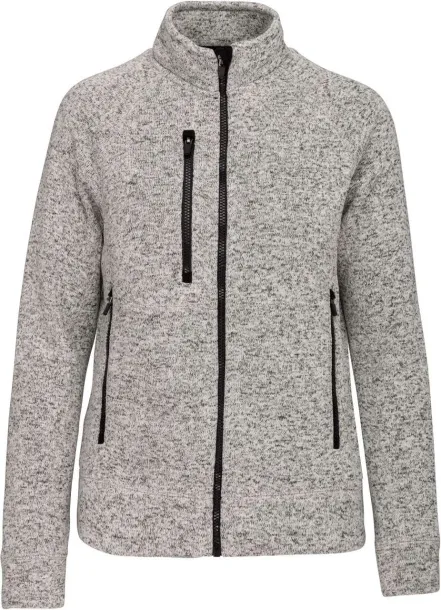  LADIES' FULL ZIP HEATHER JACKET - Kariban Light Grey Mélange