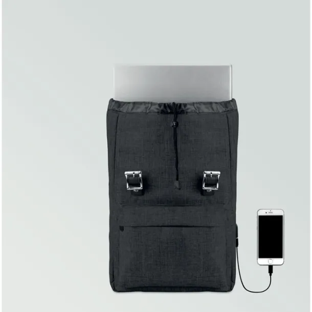 RIGA Backpack in 600D polyester Black